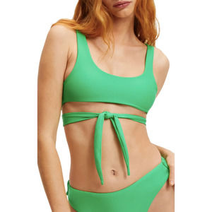 Good American 10 Ways To Wear Bikini Top Sz 3 Large Swimwear Summer Green NWT